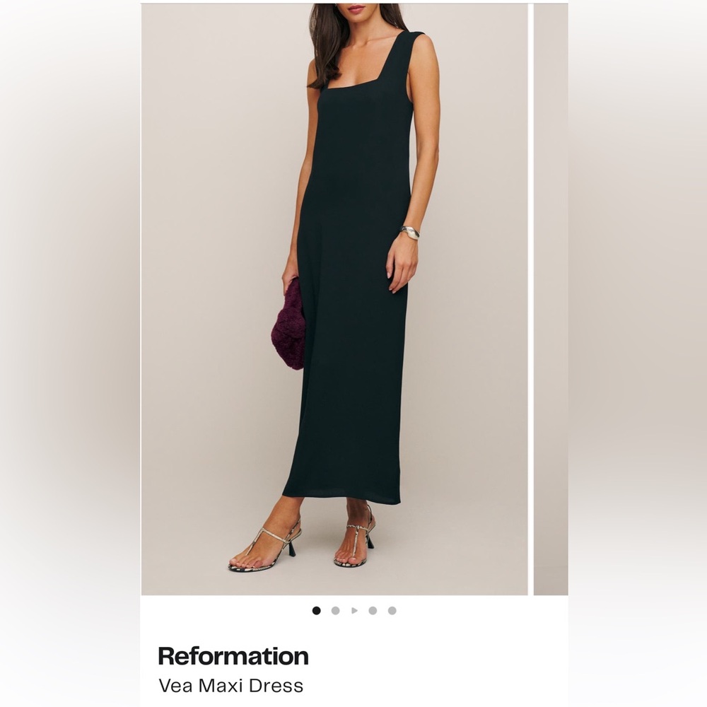 Reformation Black Vea Maxi Tank Dress NWT